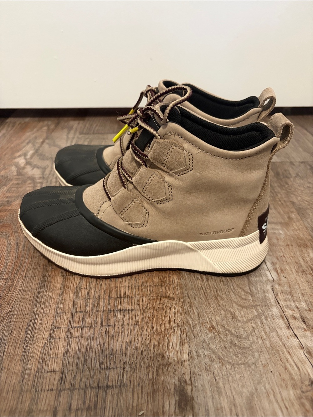 Sorel Out 'N About III Classic Taupe and Black Waterproof Winter Boots